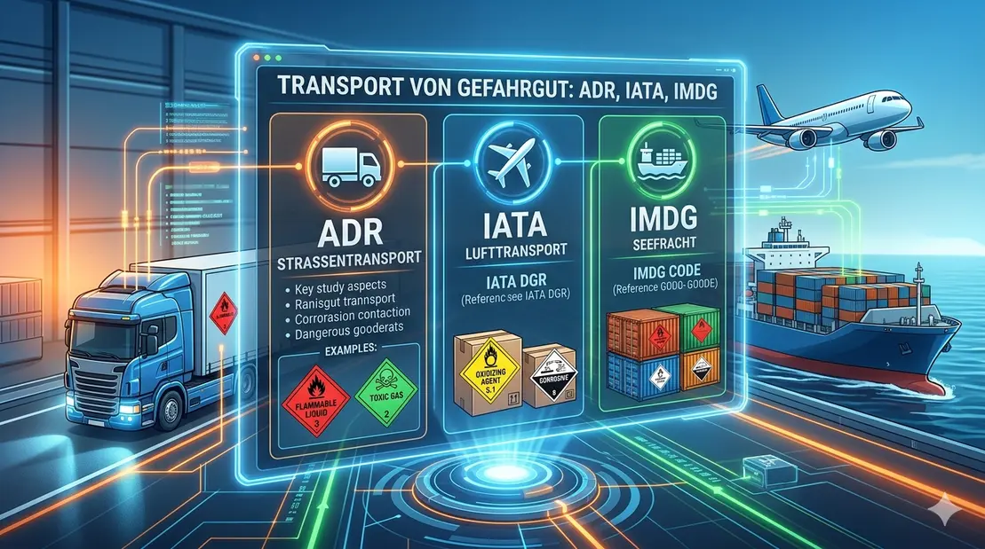 Gefahrgutetiketten und Placards auf Versandgebinden