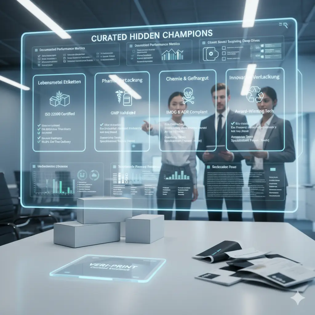 Spezialisierte Etikettendruckerei mit moderner Maschinenlinie